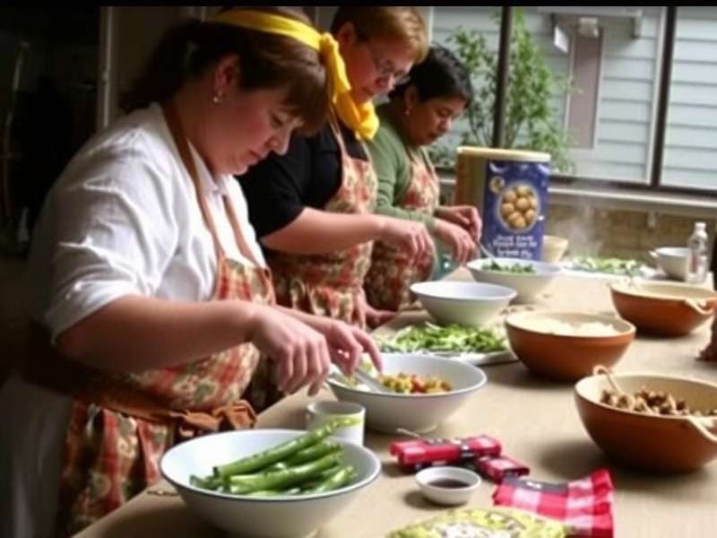 Nutmeg Saga community cooking event with players making traditional dishes